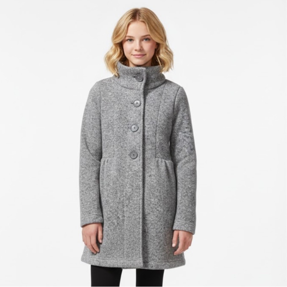 Patagonia Better Sweater Coat Fleece Peacoat Jacket Birch White Girls Size XXL